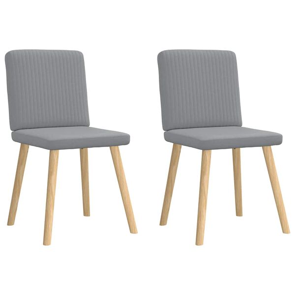 vidaXL Dining Chair Set of 2 Light Grey