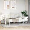vidaXL Daybed Frame with Headboard White 31.5" x 78.7" Steel