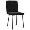 vidaXL Dining Chair Set of 2 Black Velvet (100% polyester), plywood, metal