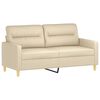 vidaXL Sofa Set Cream 100% polyester, metal, textilene, plywood 2-Seater