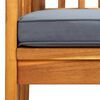 vidaXL Patio Dining Chairs 3 pcs with Cushions Solid Acacia Wood