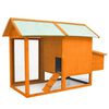 vidaXL Chicken Coop Brown and Green Solid pine/fir wood