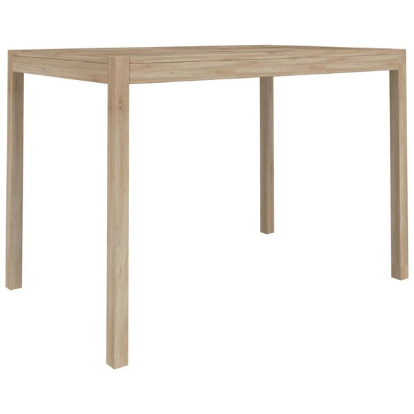 vidaXL Dining Table Natural Wood Solid Acacia Wood 43.3x27.6x29.5 in