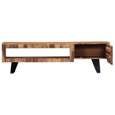 vidaXL TV Stand 55.1"x11.8"x15.7" Solid Wood Sheesham