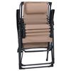 vidaXL Folding Deck Chair Textilene Taupe