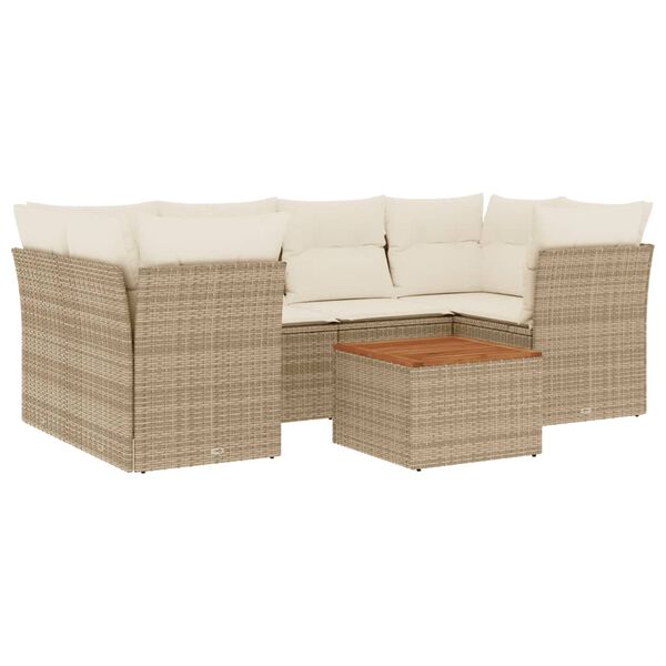vidaXL Garden Sofa Set Beige, Cream White
