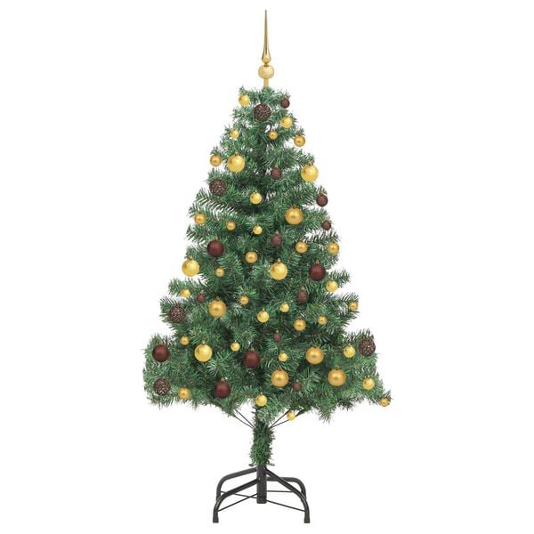 vidaXL Christmas Tree with 300 LEDs with Stand Green 70.9" PVC