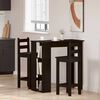 vidaXL Bar Table Black Oak 40.16 x 19.69 x 40.75 in Engineered Wood