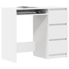 vidaXL Desk White Engineered wood Compact White Desk Rectangular