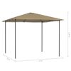 vidaXL Gazebo Taupe Fabric, steel 9.8 x 9.8 x 8.5 ft Durable Gazebo