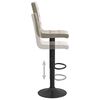 vidaXL Bar Stool Set of 2 Light Grey Steel, velvet (100% polyester), foam