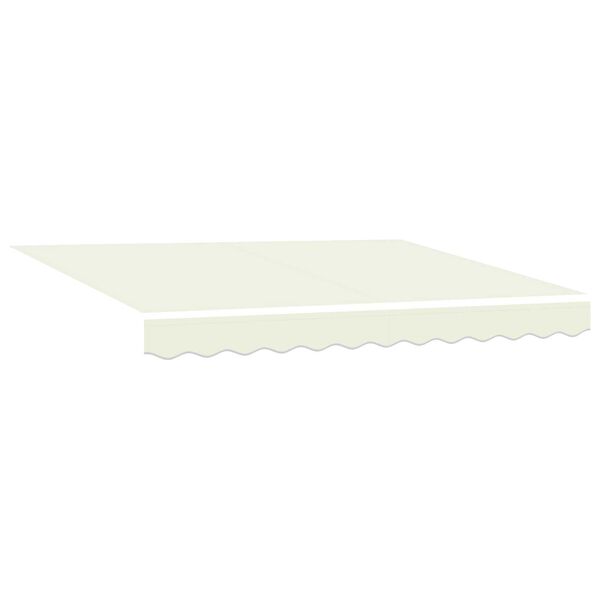 vidaXL Awning Replacement Fabric Cream 129.92 x 76.77 in Polyester