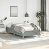 vidaXL Bed Frame Light Gray 100% polyester, plywood, engineered wood Twin