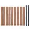vidaXL Fence Panel Set Brown 70.9"x73.2" WPC