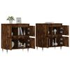 vidaXL Sideboard Set of 2 Smoked oak Engineered wood, metal Sideboard