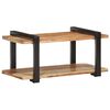 vidaXL TV Cabinet Natural wood and black Solid acacia wood and iron Medium