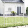 vidaXL Garden Fence White 3.4 x 1.5 m Powder-coated steel
