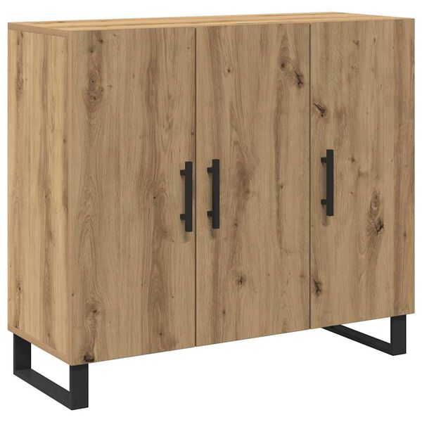 vidaXL Sideboard Artisan Oak 35.43 x 13.39 x 31.50 in Engineered Wood