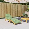 vidaXL Sun Lounger Cushion Leaf Pattern