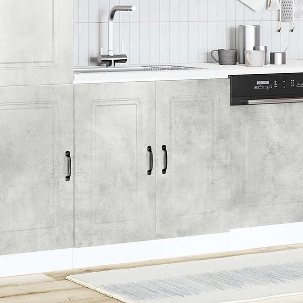 vidaXL Sink Base Cabinet Concrete Grey Engineered Wood Large