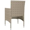 vidaXL Garden Chair and Stool Set of 4 Beige, Cream White