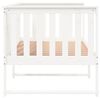 vidaXL Day Bed White Solid pine wood Twin Day Bed Rectangular Modern