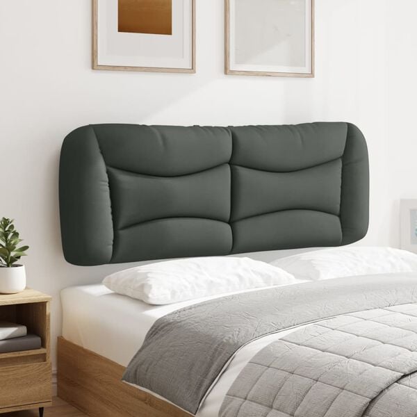 vidaXL Headboard Cushion Dark Grey 100% polyester fabric, PP fiber filling