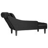 vidaXL Chaise Lounge Black Velvet, Plywood, Plastic Standard
