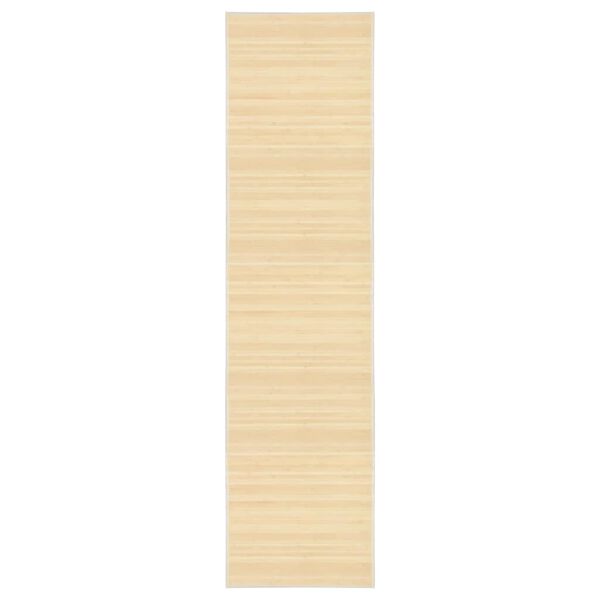 vidaXL Rug Natural Bamboo, Polypropylene 31.5 x 118.1 in Non-slip