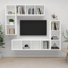 vidaXL TV Cabinet Set White Engineered wood Standard Storage