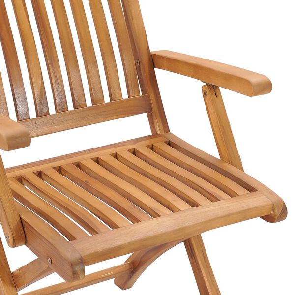 vidaXL Garden Chair Set of 8 Teak Solid Teak Wood Standard Foldable
