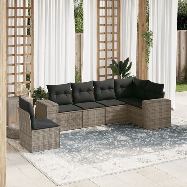 vidaXL Garden Sofa Set Grey
