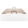 vidaXL Ottoman Bed Frame White Faux leather, metal, plywood, engineered wood
