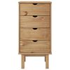 vidaXL Drawer Cabinet Natural wood Solid pine wood, engineered wood