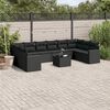 vidaXL 11 Piece Garden Sofa Set Black