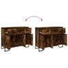 vidaXL Sideboard Smoked oak Engineered wood, metal Medium Sideboard