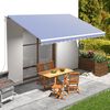 vidaXL Awning Blue and white Polyester with PU coating Large
