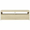 vidaXL TV Cabinet Sonoma oak Engineered wood LED TV Cabinet Rectangular
