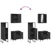 vidaXL Bathroom Cabinet Set Black