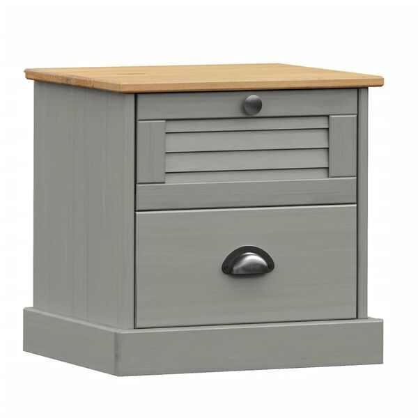 vidaXL Bedside Cabinet Grey