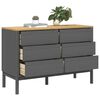 vidaXL Drawer Cabinet Grey Solid pine wood Large Chest of Drawers