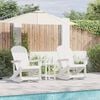 vidaXL Garden Lounge Set 3 pcs White HDPE