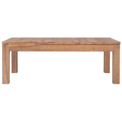 vidaXL Coffee Table Solid Teak Wood with Natural Finish 43.3"x23.6"x15.7"