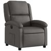vidaXL Electric Recliner Chair Gray Real Leather