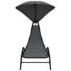 vidaXL Sun Lounger With Canopy Dark Grey Textilene, Fabric, Steel