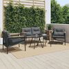 vidaXL Balcony Furniture Set Black
