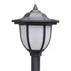 vidaXL Garden Light Set of 2 Black Plastic Medium Solar Garden Light