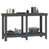 vidaXL Work Bench Grey 55.1x19.7x31.5" Solid Wood Pine