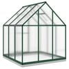 vidaXL Greenhouse Green Aluminum, Polycarbonate, Galvanized Steel Large