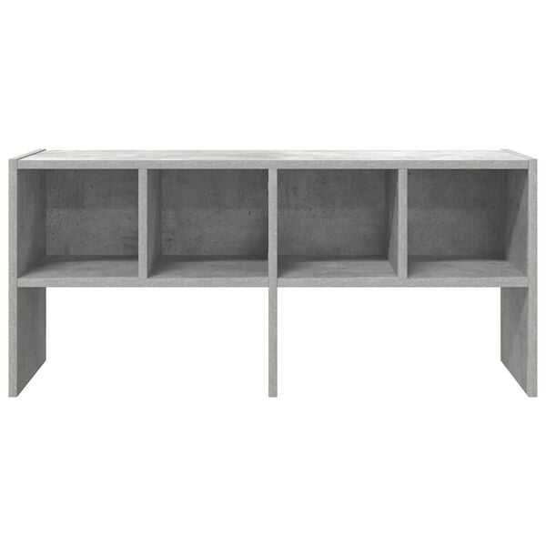 vidaXL Shoe Rack Concrete grey Engineered wood 35.2 x 11.8 x 15.7 in